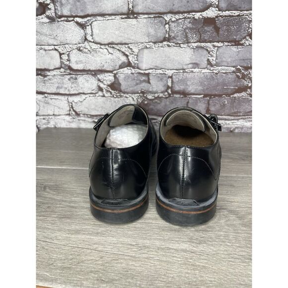 Clarks TOR Ltd England Black Leather Monk Strap Wingtip Shoes Men Sz 9M US/42EU - Picture 5 of 16